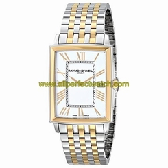 Raymond Weil Watches : 5456-STP-00308 Quartz Analog Date White Dial Two Tone Stainless Steel Men Watch