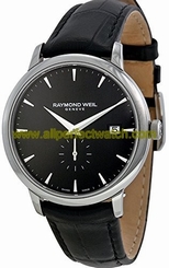 Raymond Weil Watches : 5484-STC-20001 Quartz Small Second Dial Date Black Leather Men Watch