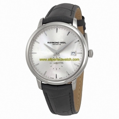 Raymond Weil Watches : 5484-STC-65001 Quartz Small Second Date Dial Black Leather Men Watch
