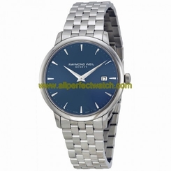 Raymond Weil Watches : 5488-ST-50001 Quartz Blue Dial Date Stainless Steel Men Watch