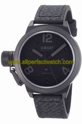 U-Boat Watches : 5573 Automatic Date Black Leather Men Watch