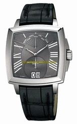 Raymond Weil Watches : 5586-STC-00600 Quartz Retro Grade Square Gray Dial Stainless Steel Case With Leather Strap Men Watch