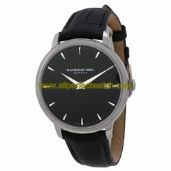 Raymond Weil Watches : 5588-STC-20001 Quartz Analog Date Black Leather Men Watch