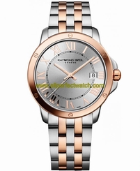 Raymond Weil Watches : 5591-SB5-00658 Quartz Roman Numerals Dial Date Two Tone Stainless Steel Men Watch