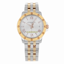 Raymond Weil Watches : 5599-Sp5-00657 Silver Dial Steel Rose Gold Tone Band Men Watch