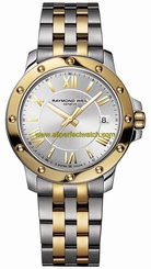 Raymond Weil Watches : 5599-STP-00657 Quartz Stainless Steel & Gold Silver Dial Steel & Yellow Gold Brushed & Polished Band Men Watch