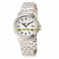 Raymond Weil Watches : 5678-ST-00300 Quartz White Roman Numeral Dial Stainless Steel Men Watch