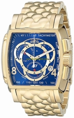 Invicta Watches : 5780 Blue Dial 18k-gold-plated-stainless-steel Band Men Watch