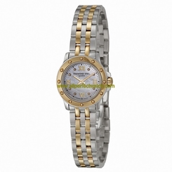 Raymond Weil Watches : 5799-STP-00995 Quartz Tango 23 Mm Mother Of Pearl Dial And 8 Diamonds On Roman Numeral Hour Indices With 18ct Yellow Gold Plated And Stainless Steel Bracelet Women Watch
