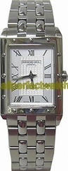 Raymond Weil Watches : 5981-ST-00658 Swiss Quartz Rectangular Silver Stainless Steel Case With Silver Stainless Case Bracelet Women Watch