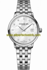 Raymond Weil Watches : 5988-ST-97081 Quartz Mother of Pearl Diamond Dial Stainless Steel Women Watch