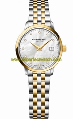 Raymond Weil Watches : 5988-STP-97081 Quartz Mother of Pearl Diamond Dial Two Tone Stainless Steel Women Watch