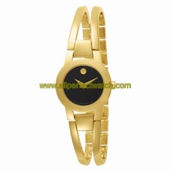 Movado Watches : 604758 Swiss Quartz Gold Tone Women Watch