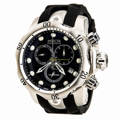 Invicta Watches : 6110 Quartz Chronograph Date Black Polyurethane Men Watch