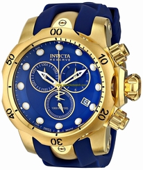 Invicta Watches : 6113 Quartz Chronograph Date Blue Polyurethane Men Watch