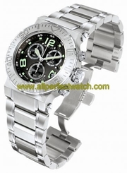 Invicta Watches : 6145 Black Dial Stainless Steel Band Men Watch
