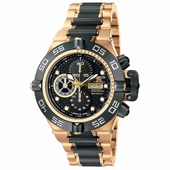 Invicta Watches : 6523 Black Dial Two-tone-stainless-steel Band Men Watch