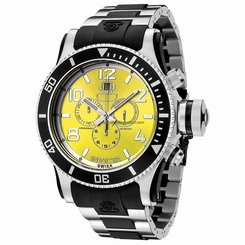 Invicta Watches : 6632 Yellow Dial Stainless Steel Band Men Watch