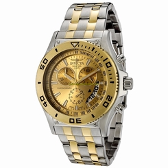 Invicta Watches : 6857 Gold Dial Stainless Steel Band Men Watch