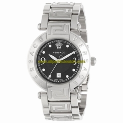 Versace Watches : 68Q99D009-S099 Quartz Analog Date Black Dial Stainless Steel Women Watch