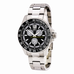 Invicta Watches : 7005 Black Dial Fixed Stainless Steel With Grey Aluminium Top Rin Men Watch