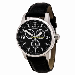 Invicta Watches : 7022 Quartz Day Date Black Leather Men Watch
