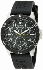 Invicta Watches : 7076 Black Dial Stainless Steel Band Men Watch