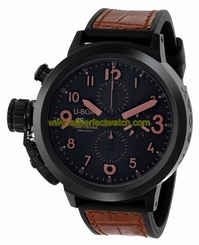 U-Boat Watches : 7094 Automatic Chronograph Date Black Ceramic Case Men Watch