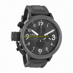 U-Boat Watches : 7118 Automatic Chronograph Carbon Fiber Dial Ceramic Bezel Men Watch