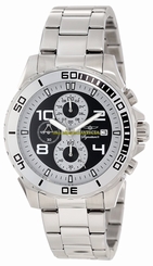Invicta Watches : 7390 Black Dial Stainless Steel Men Watch