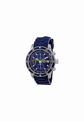 Invicta Watches : 7395 Dark Blue Dial Uni-directional Rotating Black Ion-plated Band Men Watch