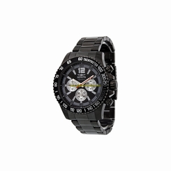 Invicta Watches : 7412 Black Dial Fixed Black Ion-plated With Tachymeter Band Men Watch