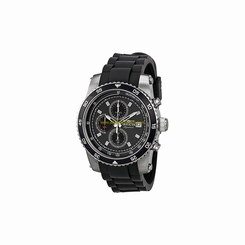 Invicta Watches : 7452 Black Dial Uni-directional Rotating Black Pvd Band Men Watch