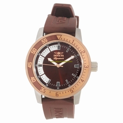 Invicta Watches : 7465 Brown Dial Fixed Brown And Rose Gold Ion-plated Band Men Watch