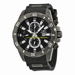 Invicta Watches : 7486 Quartz Multifunction Dial Black Polyurethane Men Watch