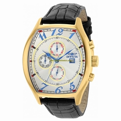 Invicta Watches : 7510 White Dial Fixed Gold-plated Band Men Watch