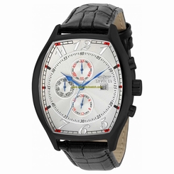 Invicta Watches : 7512 Quartz Analog Day Date Month Black Leather Men Watch