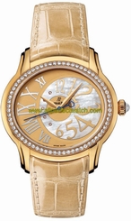 Audemars Piguet Watches : 77301BA.ZZ.D097CR.01 Automatic 18kt Yellow Gold Mother Of Pearl Dial Beige Crocodile Leather Band Women Watch
