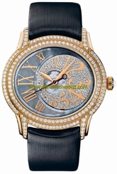 Audemars Piguet Watches : 77303OR.ZZ.D009SU.01 Automatic 18kt Rose Gold With Diamonds Black Mother Of Pearl Dial Grey Satin Band Women Watch
