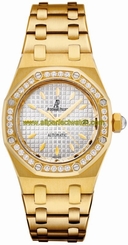 Audemars Piguet Watches : 77321BA.ZZ.1230BA.01 Automatic 18kt Yellow Gold Silver Dial Brushed & Polished 18kt Yellow Gold Band Women Watch