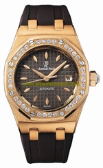 Audemars Piguet Watches : 77321OR.ZZ.D080CA.01 Automatic 18kt Rose Gold Brown Dial Brown Rubber Band Women Watch