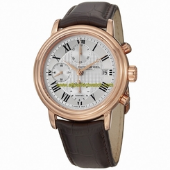 Raymond Weil Watches : 7737-PC-500659 Automatic Silver Dial Rose Gold Tone Bezel Brown Leather Men Watch