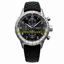 Raymond Weil Watches : 7754-TIC-05209 Automatic Chronograph Piper Special Edition Black Leather Men Watch