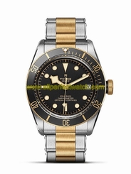 Tudor Watches : 79733N-0002 Automatic Chronometer Heritage Black Bay Stainless Steel and Yellow Gold Bracelet Men Watch