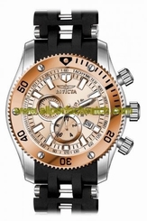 Invicta Watches : 80026 Rose Gold Dial Polyurethane/stainless Steel Band Men Watch