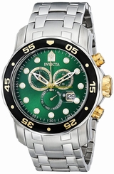 Invicta Watches : 80046 Green Dial Ion Plated Stainless Steel Men Watch