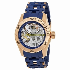 Fake AAA Invicta Watches : 80131 Silver Skeleton Hand Wind Men Watch Watch