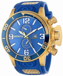 Invicta Watches : 80214 Quartz Multifunction Dial Blue Polyurethane Men Watch