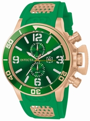Invicta Watches : 80310 Quartz Multifunction Dial Green Silicone Men Watch