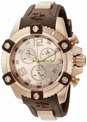 Invicta Watches : 80364 Quartz Chronograph Date Brown Polyurethane Men Watch